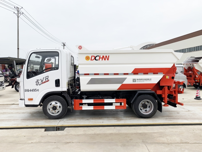 解放藍牌后掛桶式垃圾車